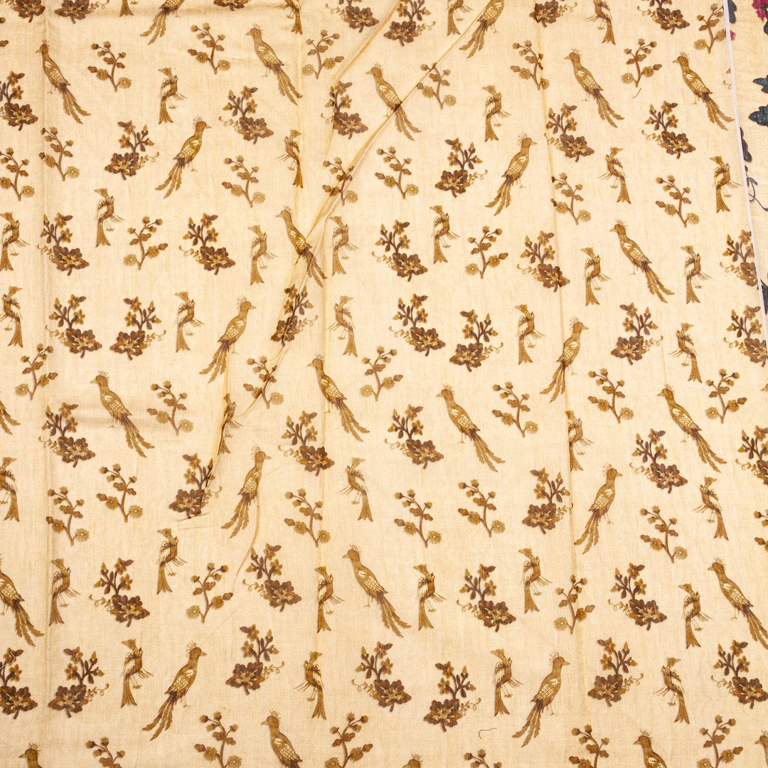 Kuberan Cream Grey Pure Matka Silk Saree