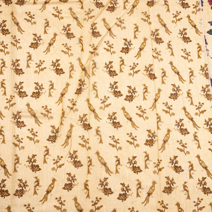 Kuberan Cream Grey Pure Matka Silk Saree