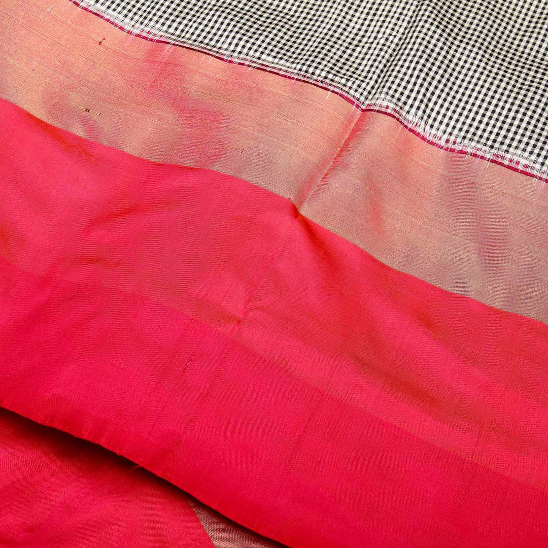 Kuberan Black Pink Pochampally Silk Saree
