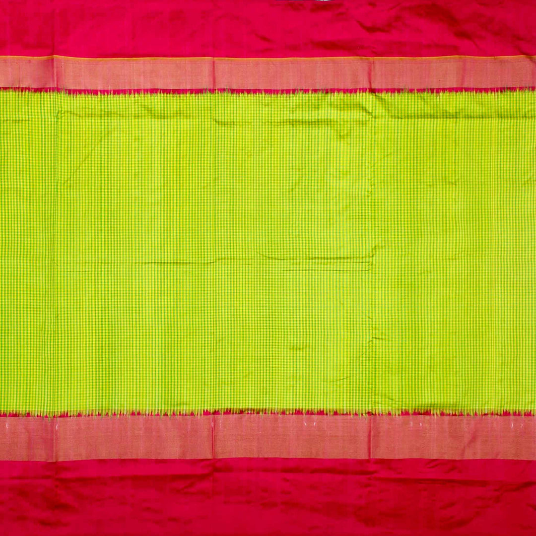 Kuberan Green Pink Pochampally Silk Saree