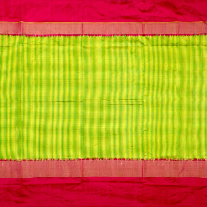 Kuberan Green Pink Pochampally Silk Saree