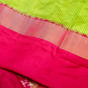 Kuberan Green Pink Pochampally Silk Saree