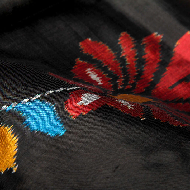 Kuberan Black Pink Pochampally Silk Saree