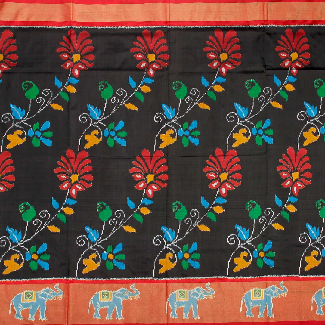 Kuberan Black Pink Pochampally Silk Saree
