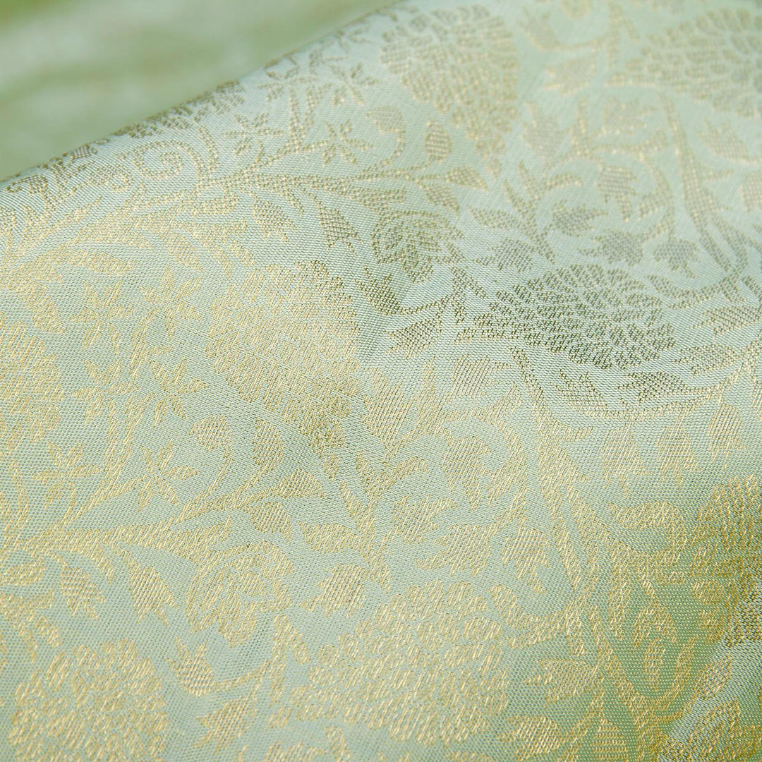 Kuberan Turquoise Pure Kanchivaram Silk Saree