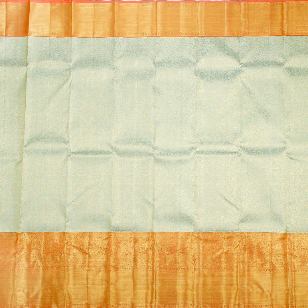 Kuberan Turquoise Pure Kanchivaram Silk Saree