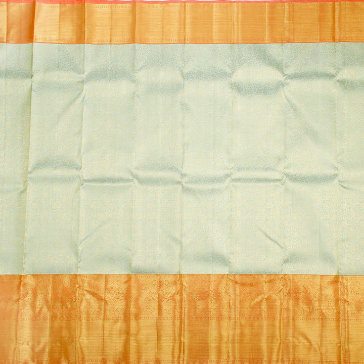 Kuberan Turquoise Pure Kanchivaram Silk Saree