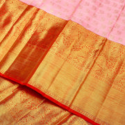 Kuberan Baby Pink Pure Kanchivaram Silk Saree