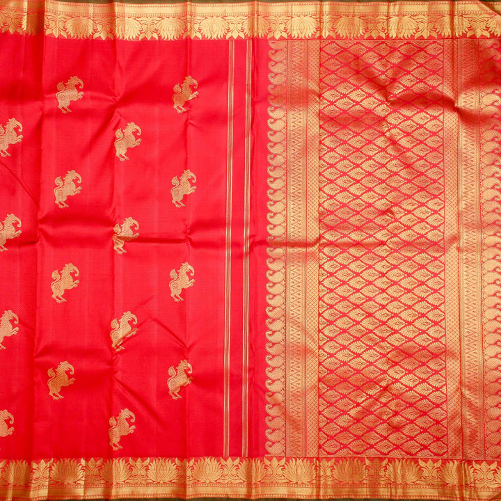 Kuberan Royal Red Pure Kanchivaram Silk Saree