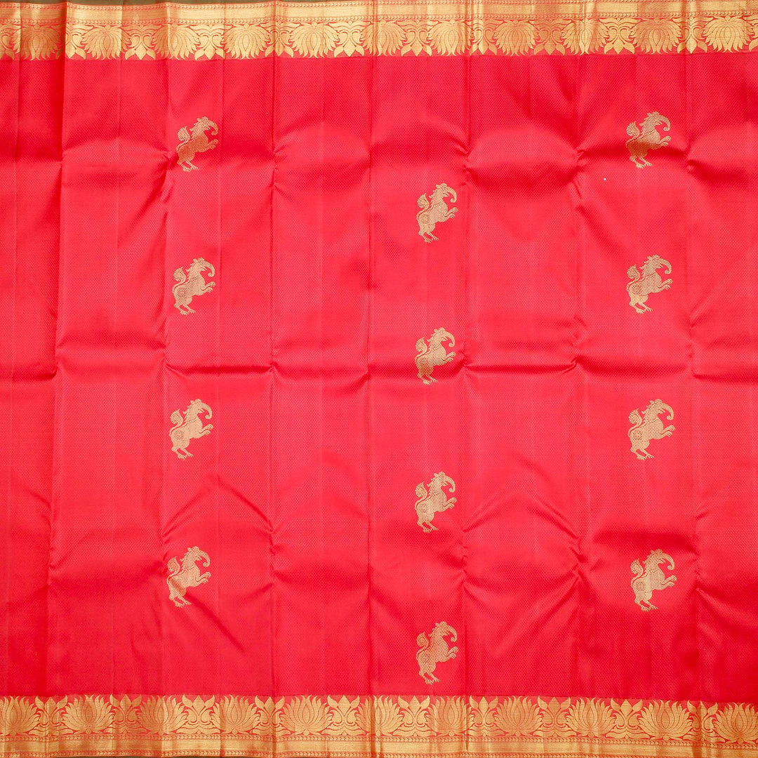 Kuberan Royal Red Pure Kanchivaram Silk Saree