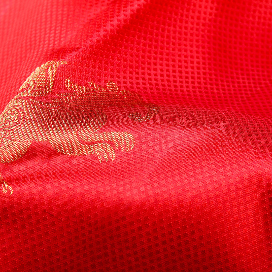 Kuberan Royal Red Pure Kanchivaram Silk Saree