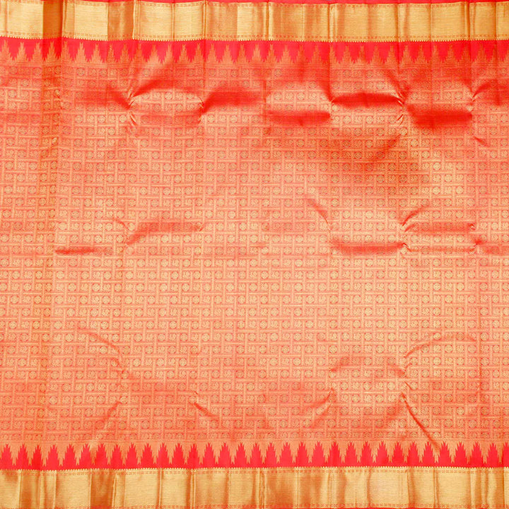 Kuberan Red Pure Kanchivaram Silk Saree