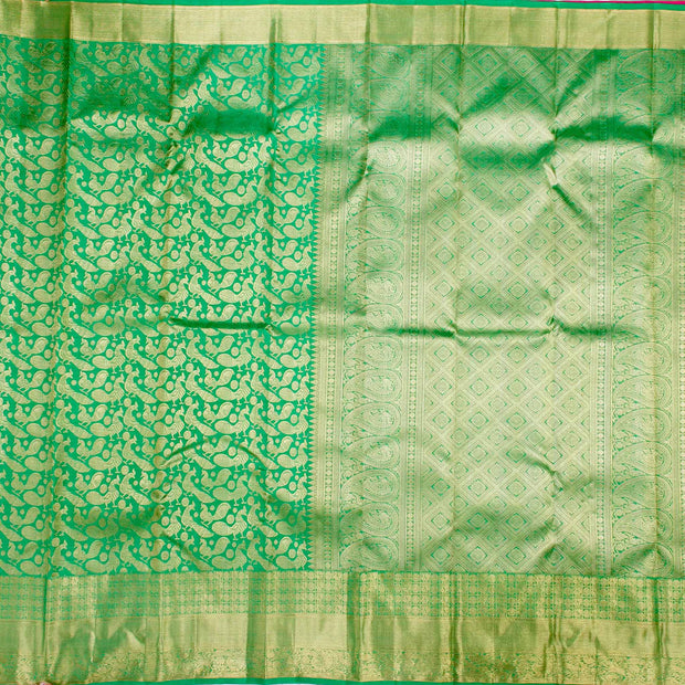 Kuberan Green Pure Kanchivaram Silk Saree