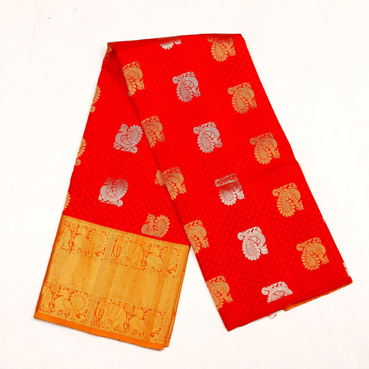 Kuberan Red Silk Pavada