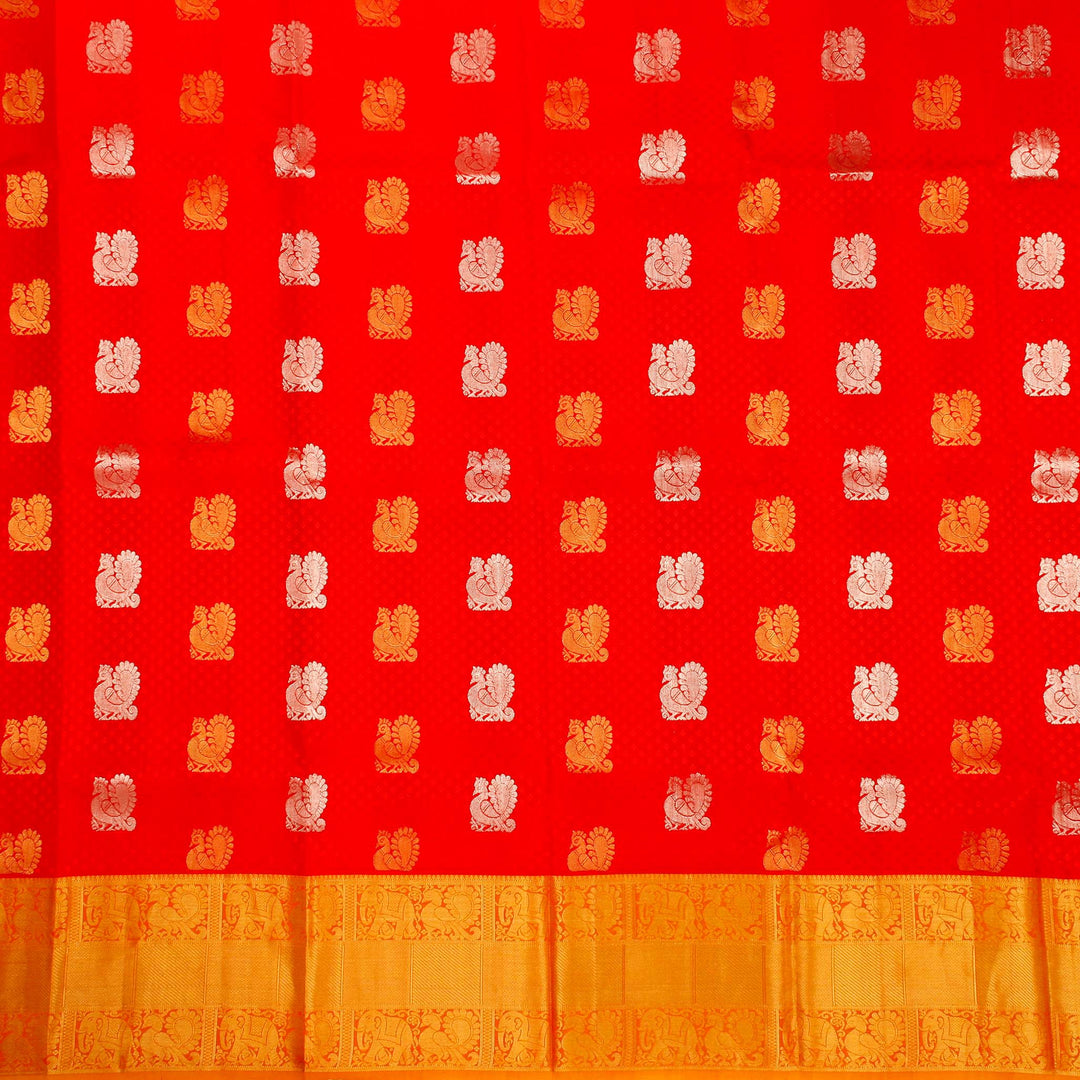 Kuberan Red Silk Pavada