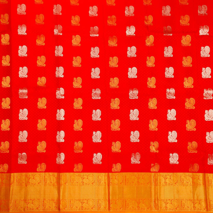 Kuberan Red Silk Pavada