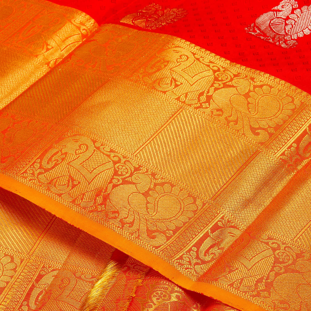 Kuberan Red Silk Pavada