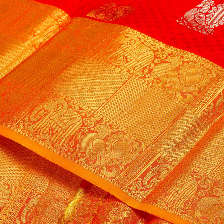 Kuberan Red Silk Pavada