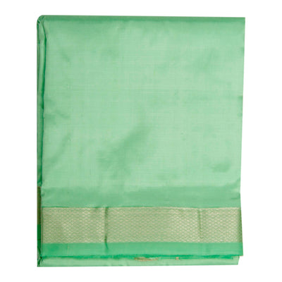 Kuberan Pista Green Pure Silk Dhoti