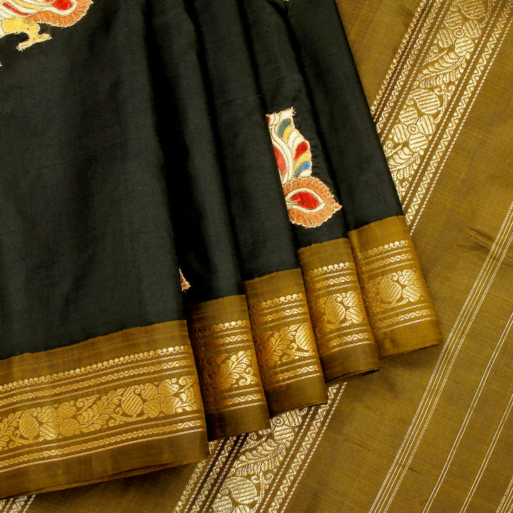 Kuberan Black Fancy Saree