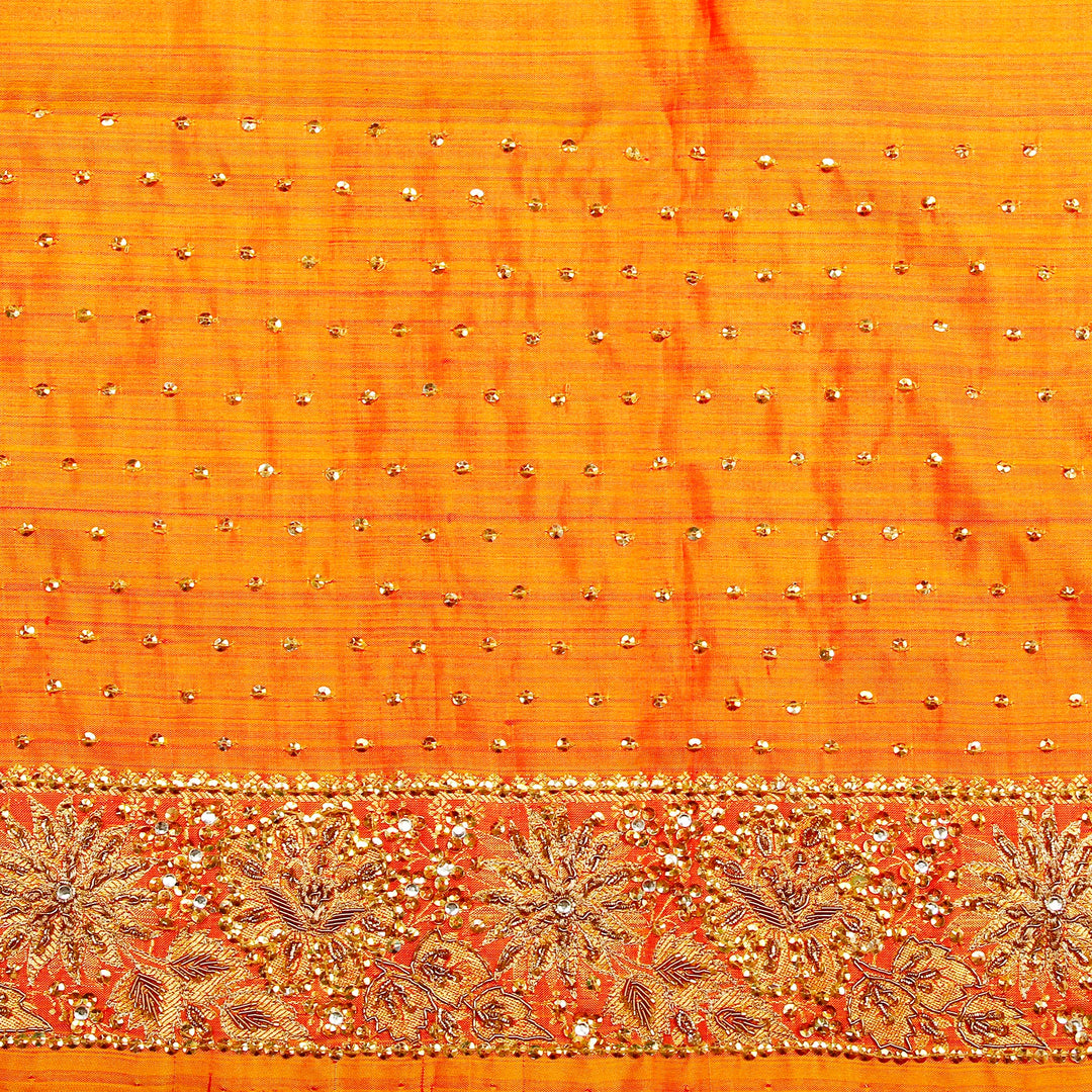 Kuberan Red and Yellow Fancy Saree