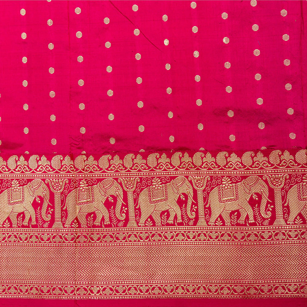 Kuberan Pista Pink Banarasi Saree