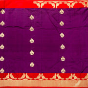 Kuberan Purple Red Banarasi Saree