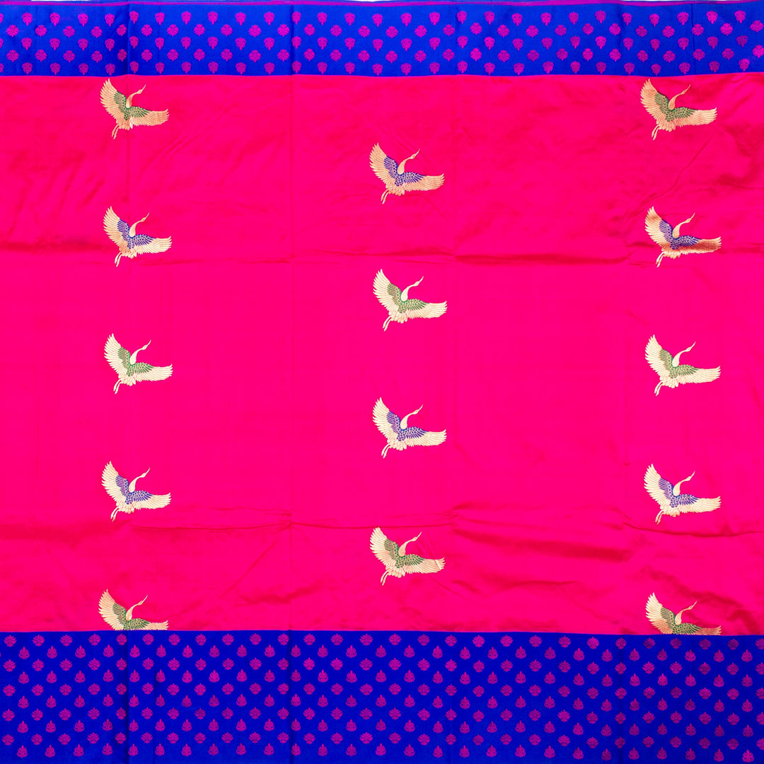 Kuberan Pink Blue Banarasi Saree