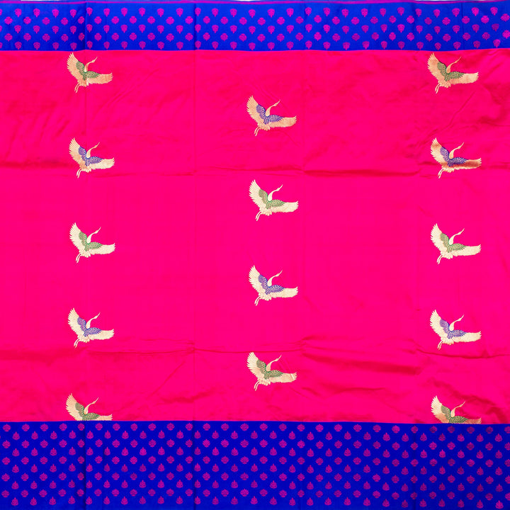 Kuberan Pink Blue Banarasi Saree