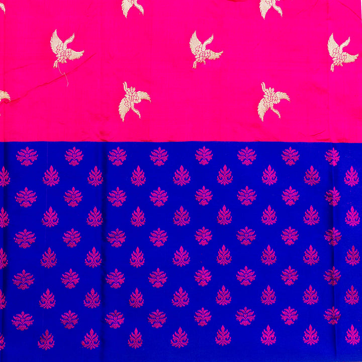 Kuberan Pink Blue Banarasi Saree