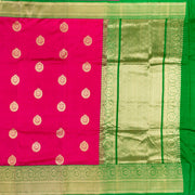 Kuberan Pink Green Banarasi Saree