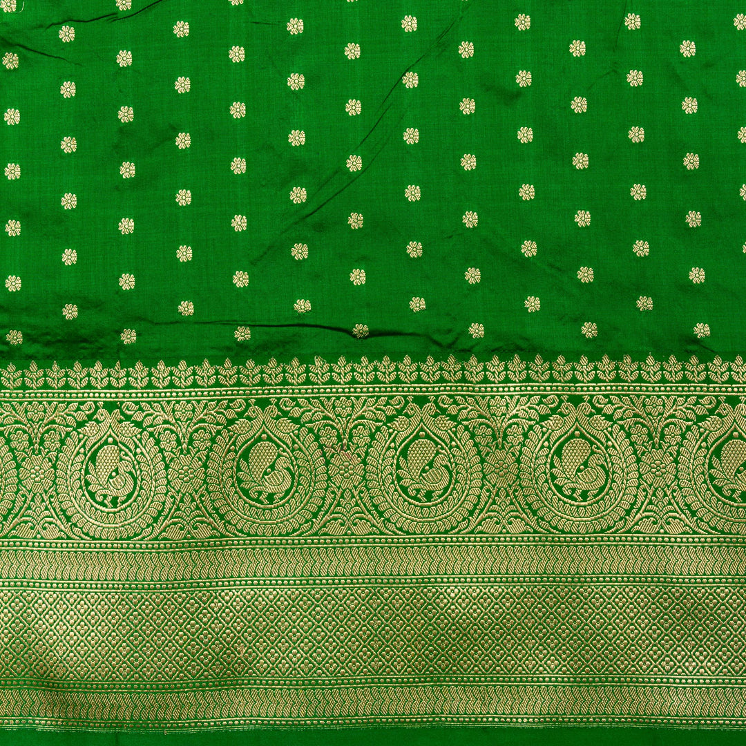 Kuberan Pink Green Banarasi Saree