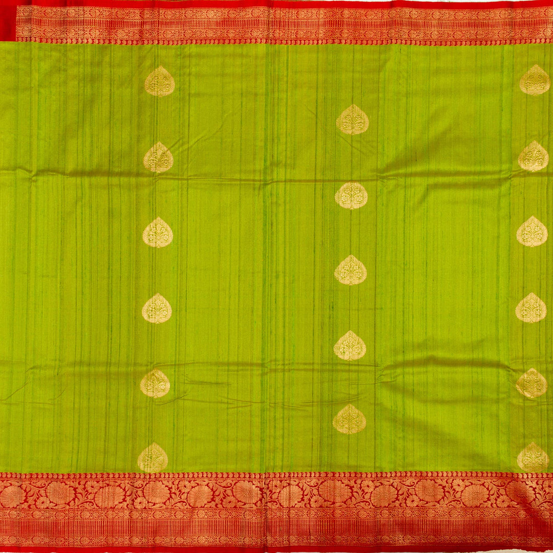 Kuberan Green Red Banarasi Saree