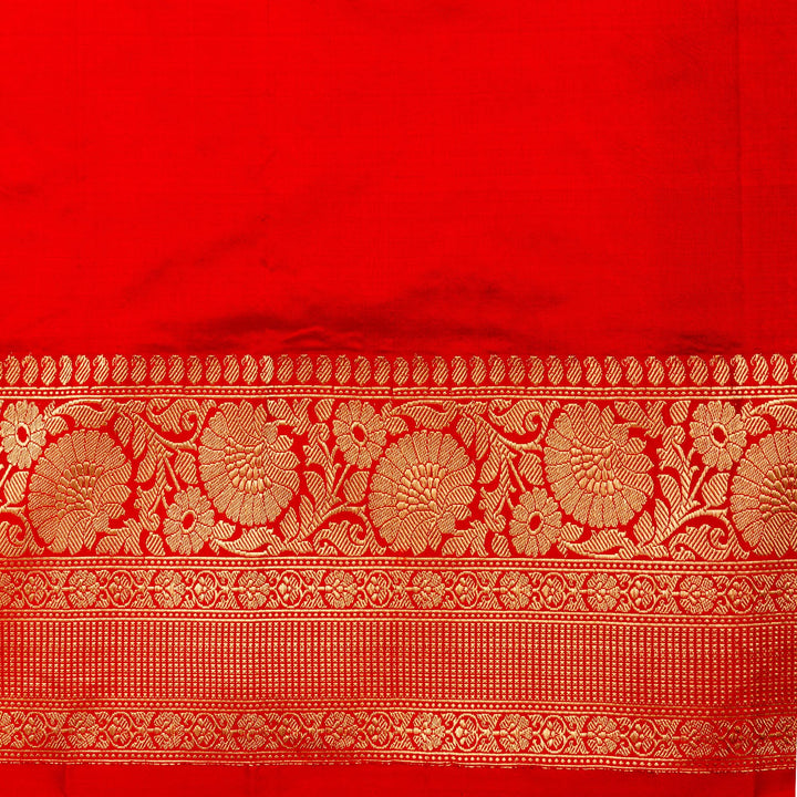 Kuberan Green Red Banarasi Saree