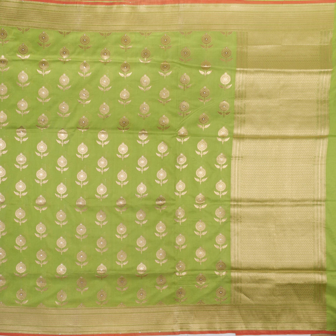 Kuberan Light Green Banarasi Saree