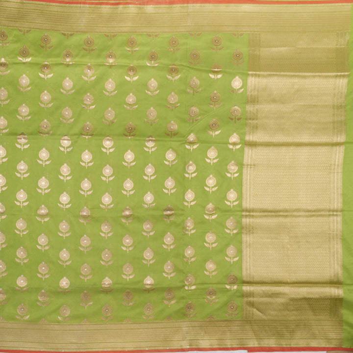 Kuberan Light Green Banarasi Saree