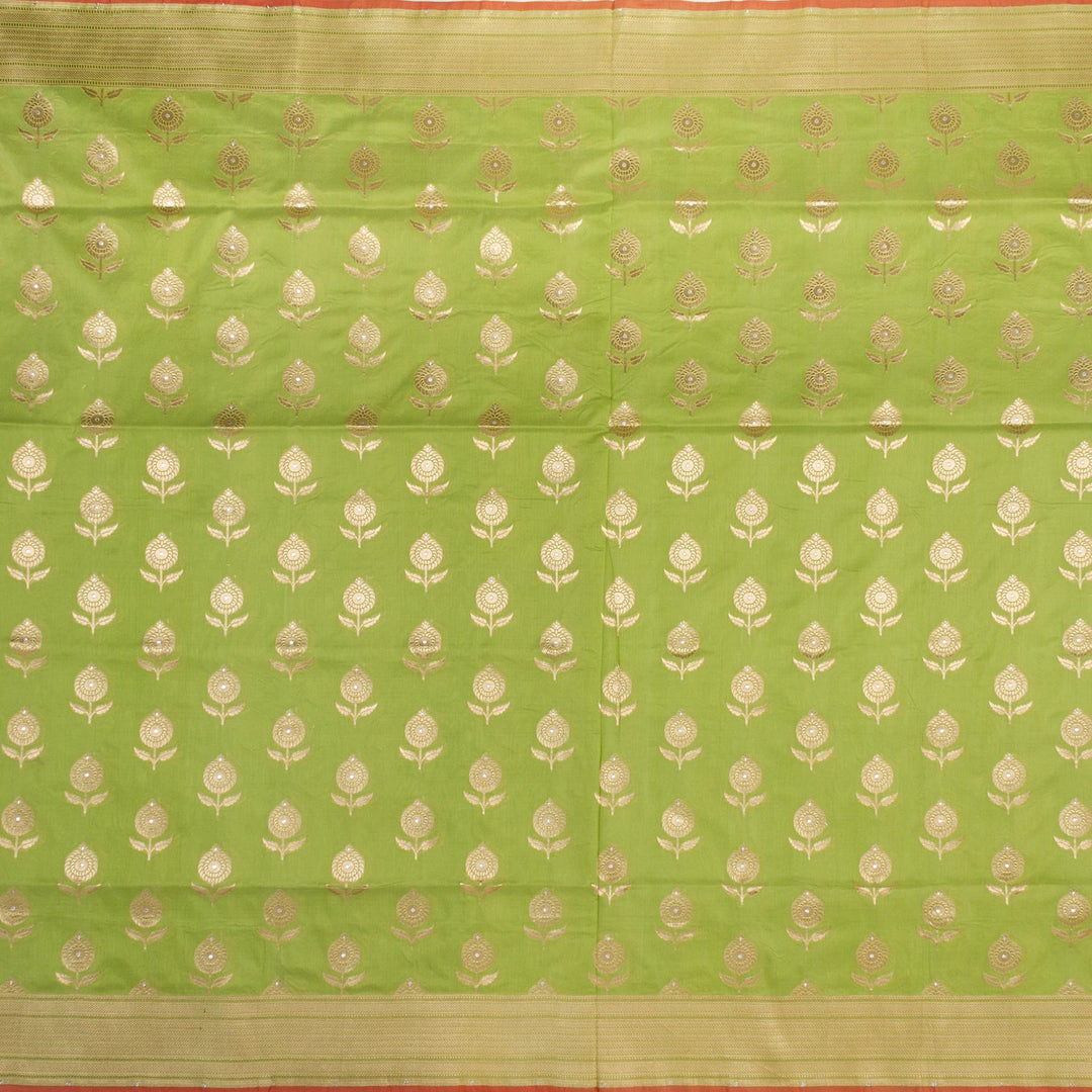 Kuberan Light Green Banarasi Saree