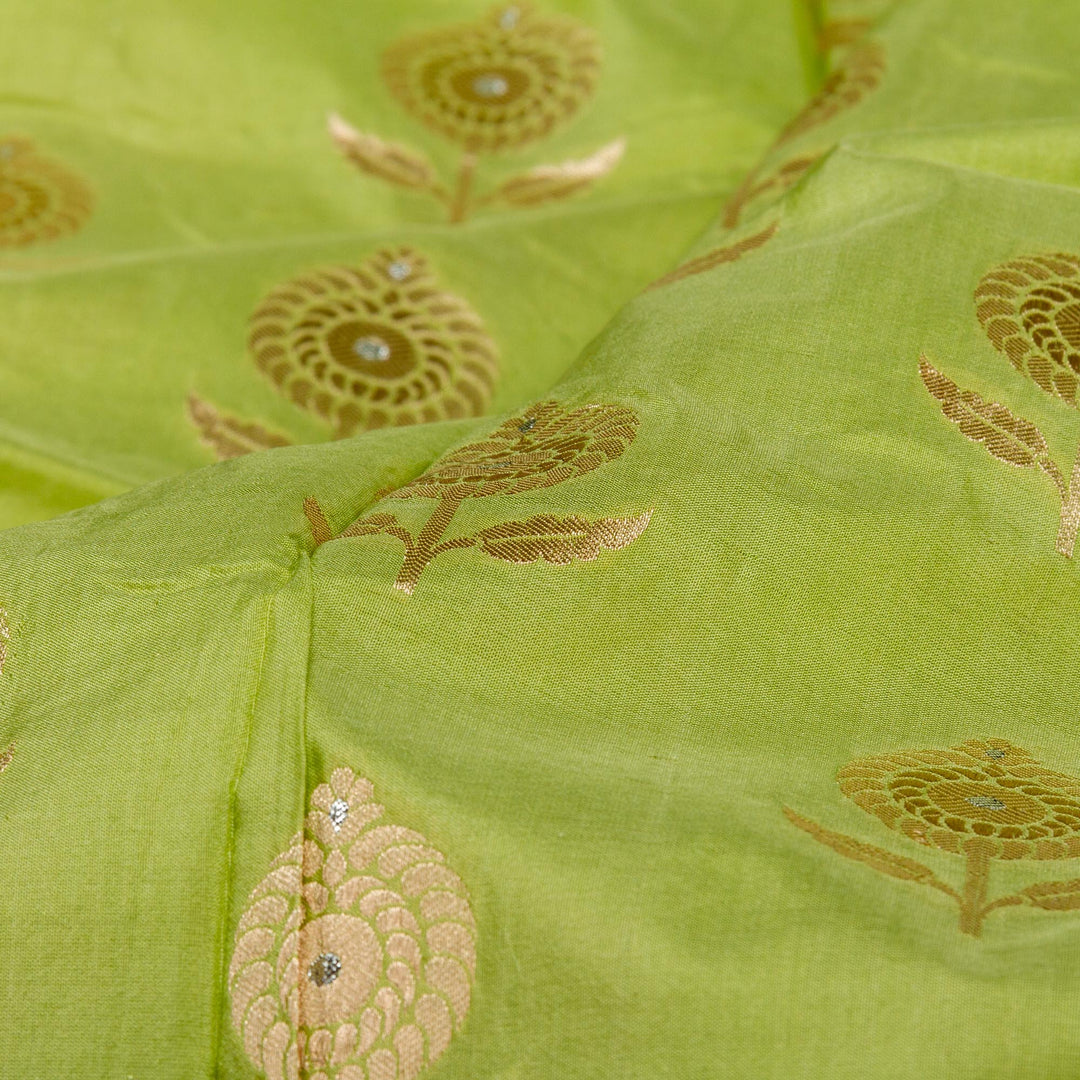Kuberan Light Green Banarasi Saree
