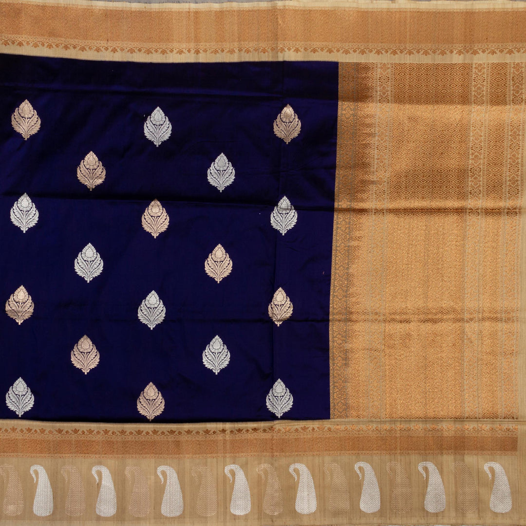 Kuberan Blue Beige Banarasi Saree