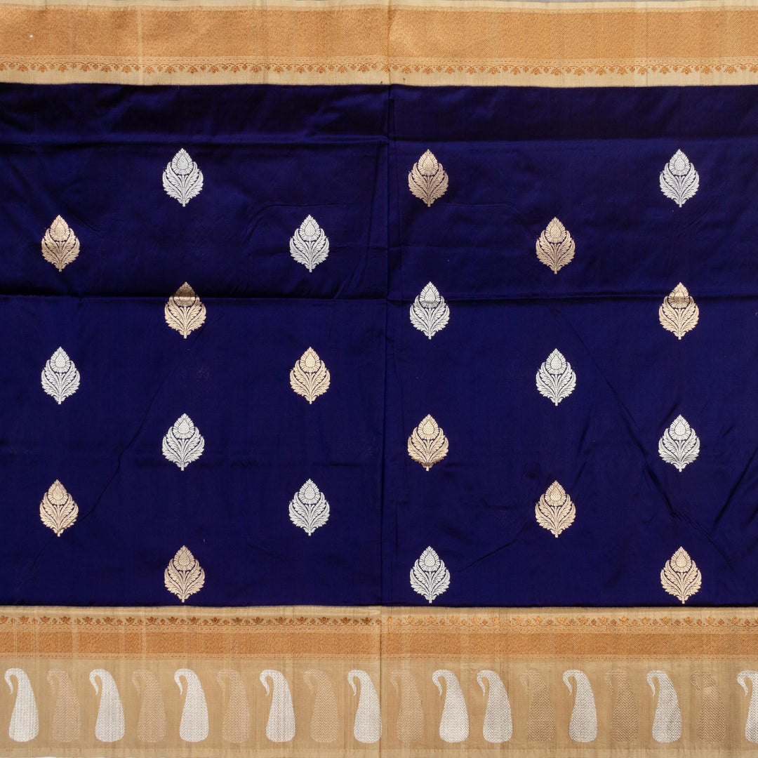 Kuberan Blue Beige Banarasi Saree