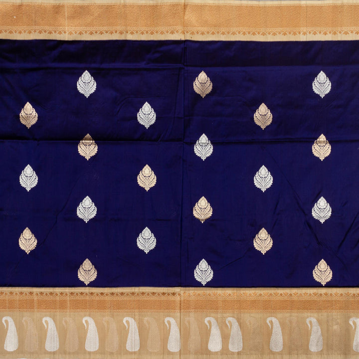 Kuberan Blue Beige Banarasi Saree