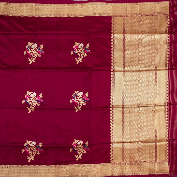 Kuberan Maroon Banarasi Saree