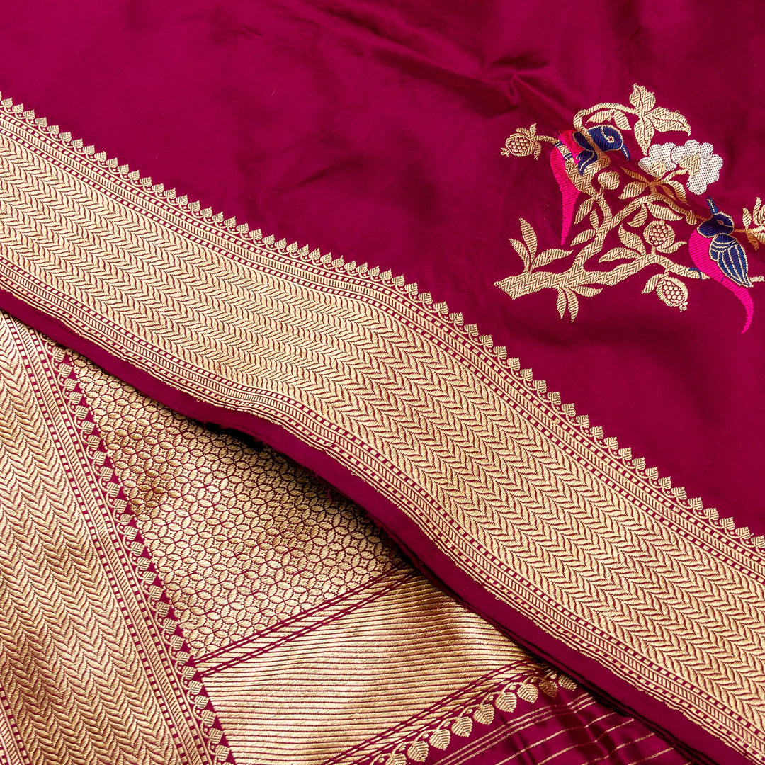 Kuberan Maroon Banarasi Saree