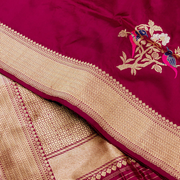 Kuberan Maroon Banarasi Saree