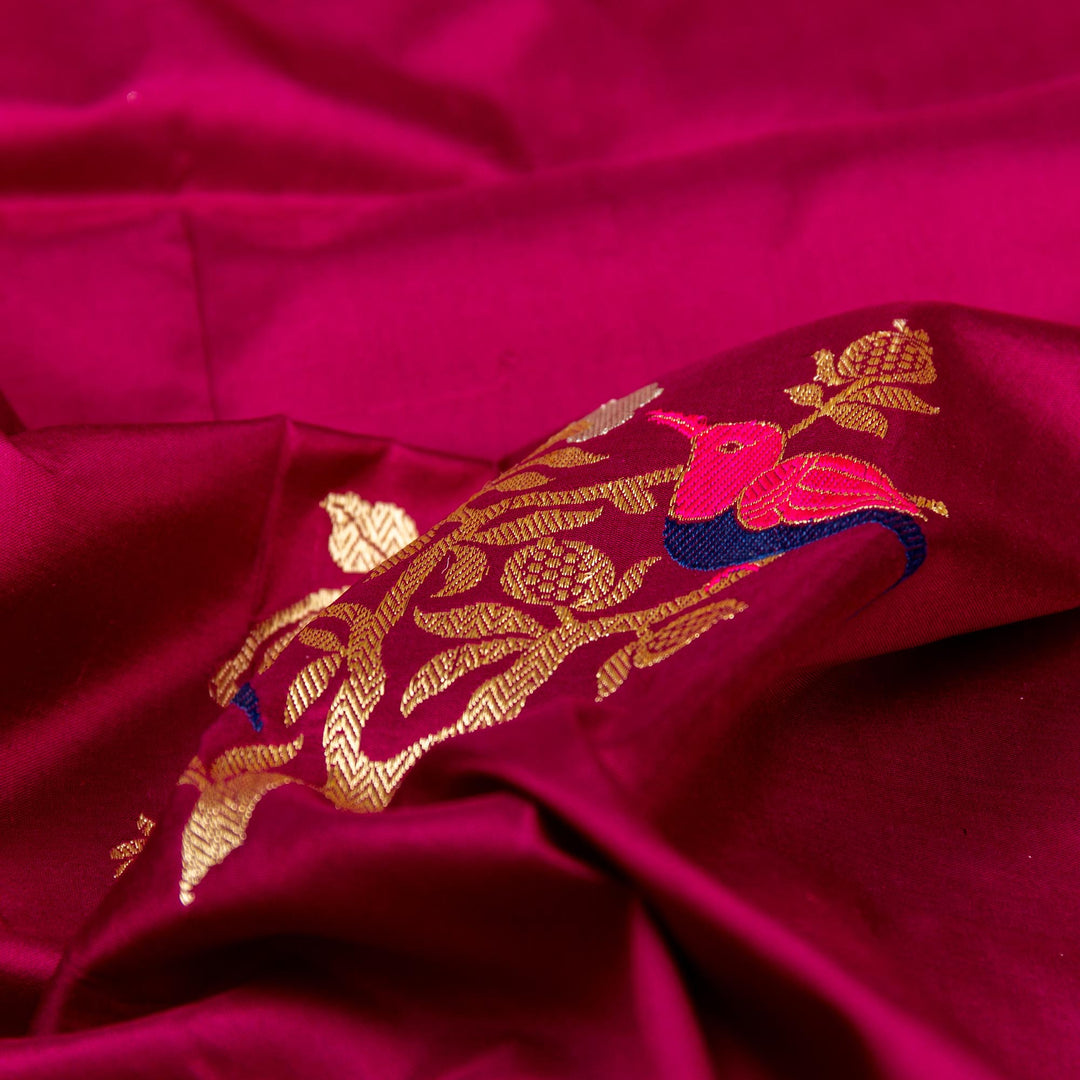 Kuberan Maroon Banarasi Saree