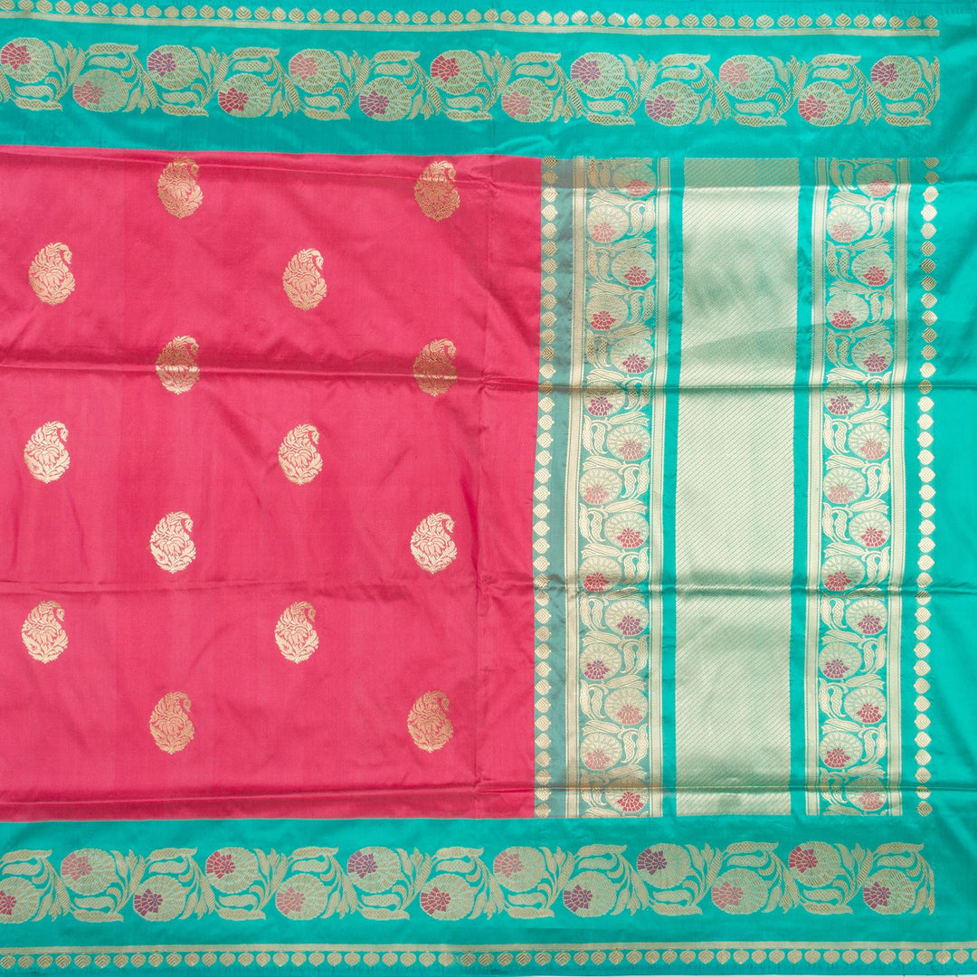 Kuberan Pink Blue Banarasi Saree