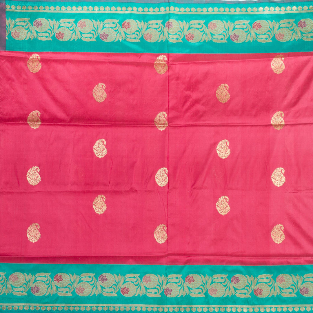 Kuberan Pink Blue Banarasi Saree