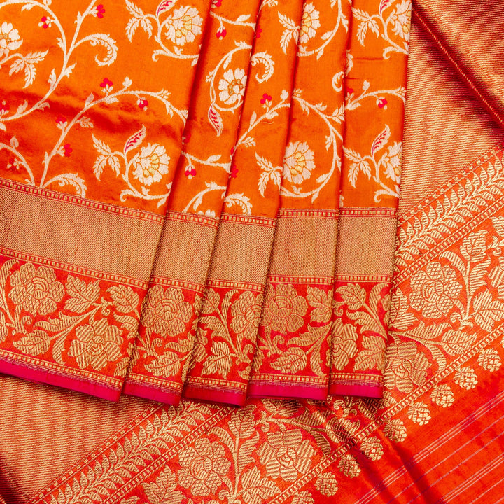 Kuberan Orange Banarasi Saree