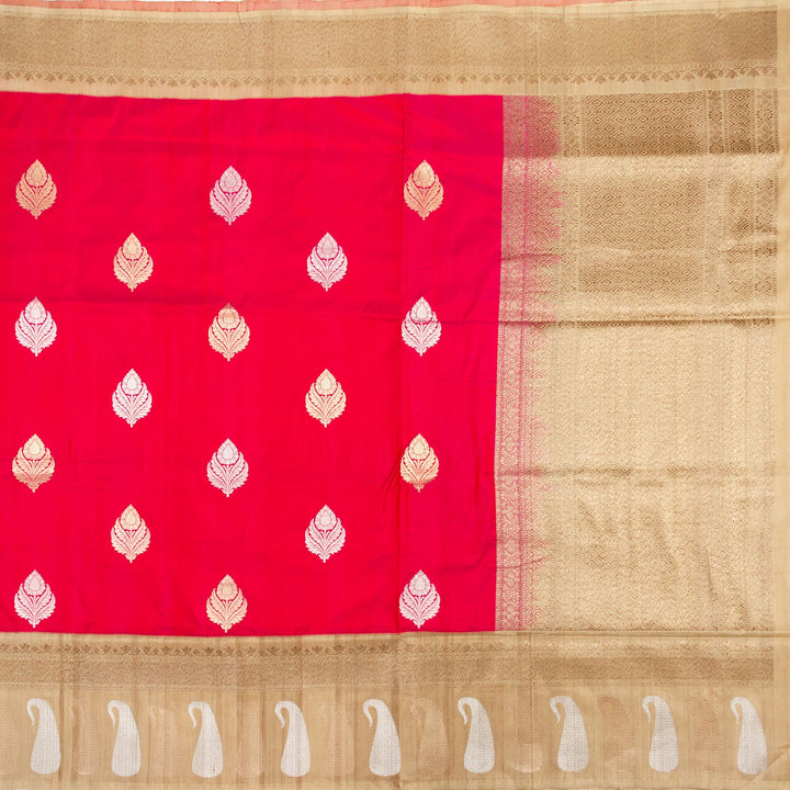 Kuberan Pink Beige Banarasi Saree