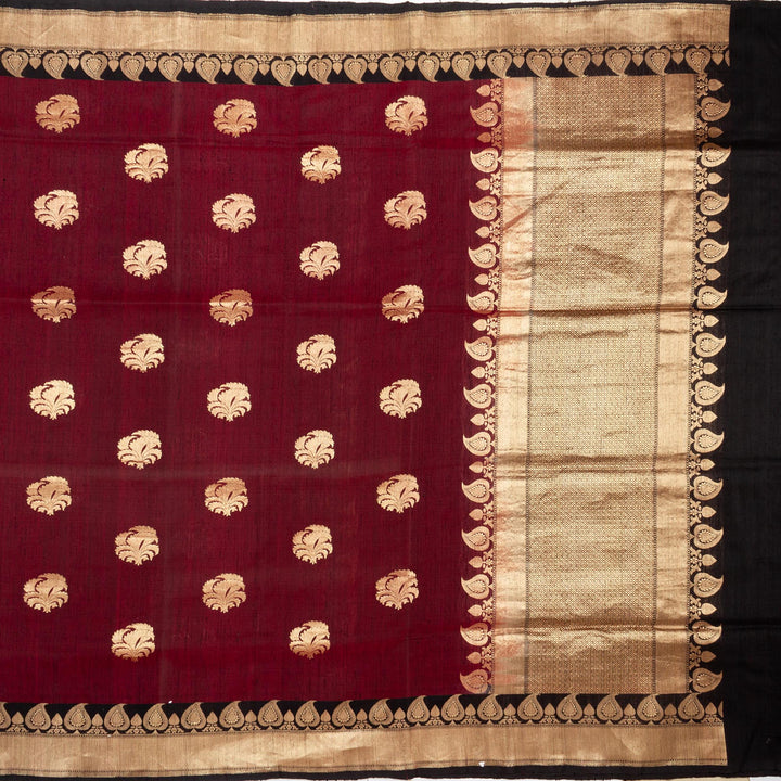 Kuberan Dark Brown Banarasi Saree